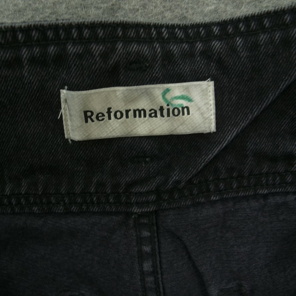 Reformation Jeans Womens 29 Black Belted High Waist Mom Jean Denim  90s - Picture 5 of 12